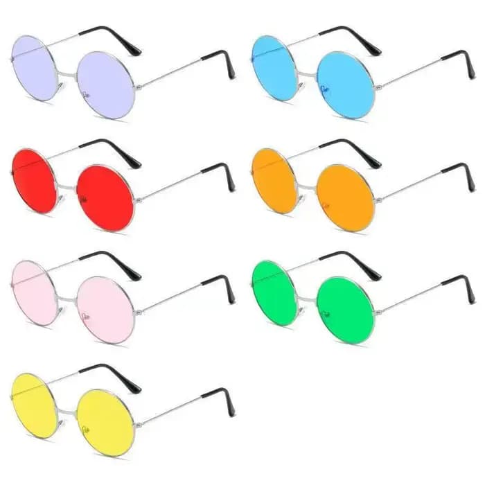 Nouvelles lunettes de soleil rondes rétro hippie pour femmes et hommes
