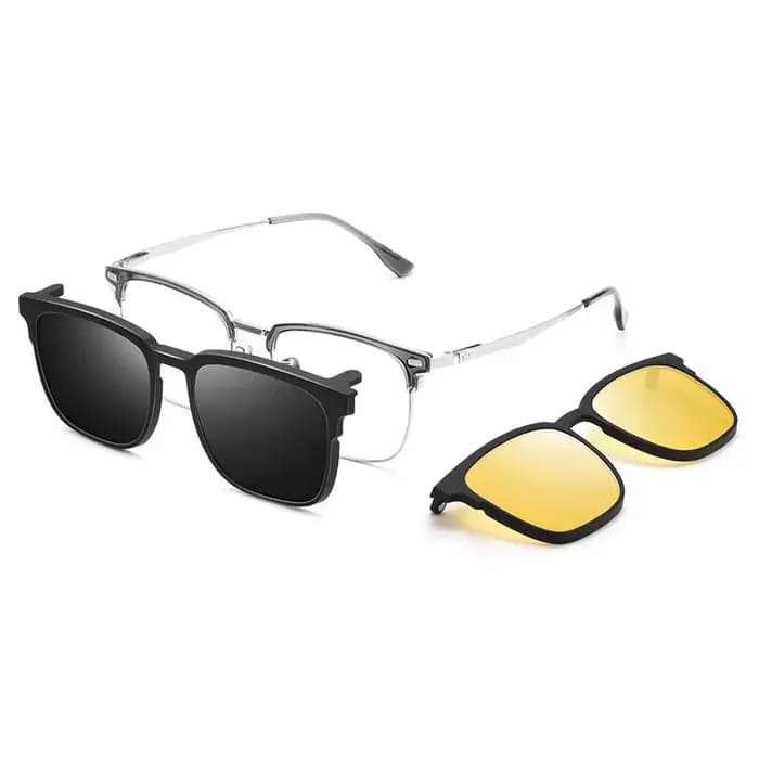 Nouvelles lunettes de soleil polarisées magnétiques polyvalentes pour hommes