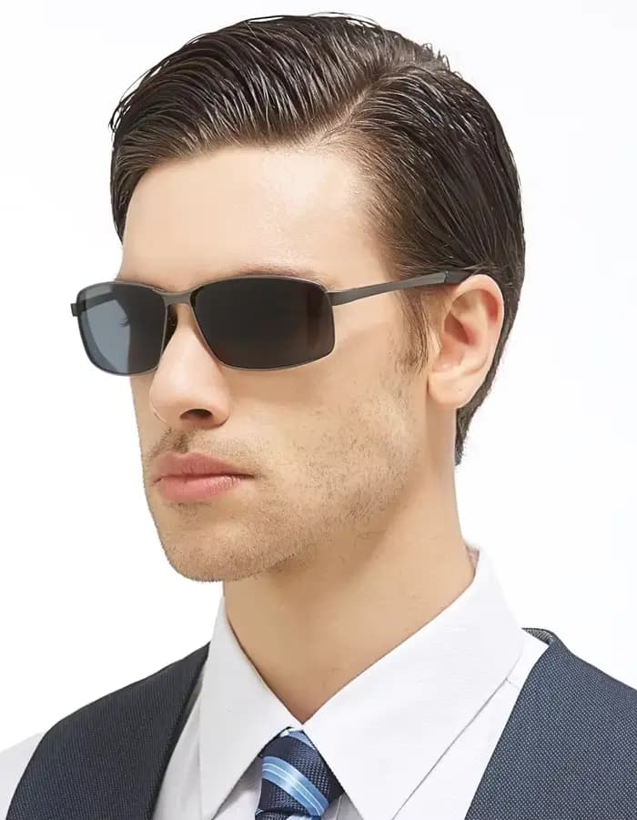 Lunettes de soleil polarisées AORON en alliage pour hommes et femmes