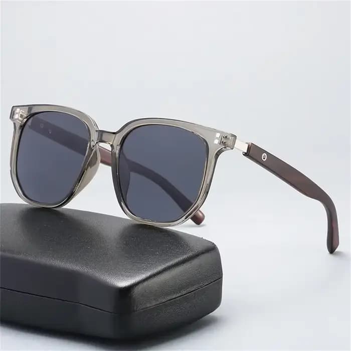 Lunettes de soleil polarisées classiques à monture en bois vintage pour hommes