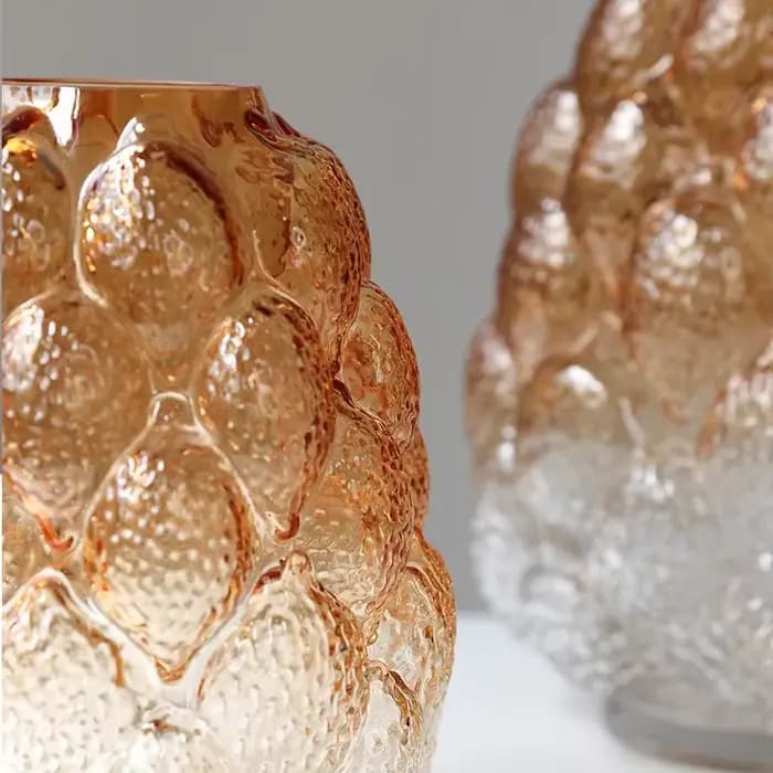 Vase en verre abstrait à motif grainé dégradé, accessoires hydroponiques, terrarium en verre, accessoires de décoration pour la maison