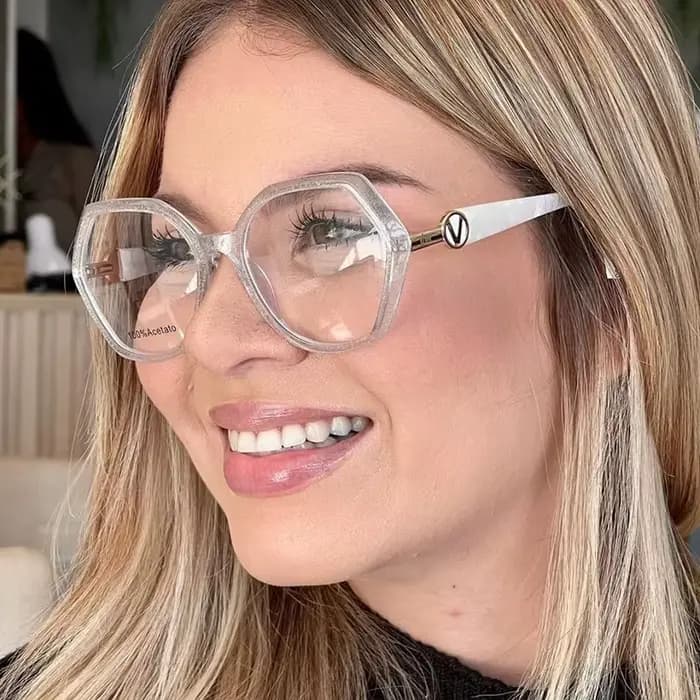 Lunettes imprimées roses pour femmes