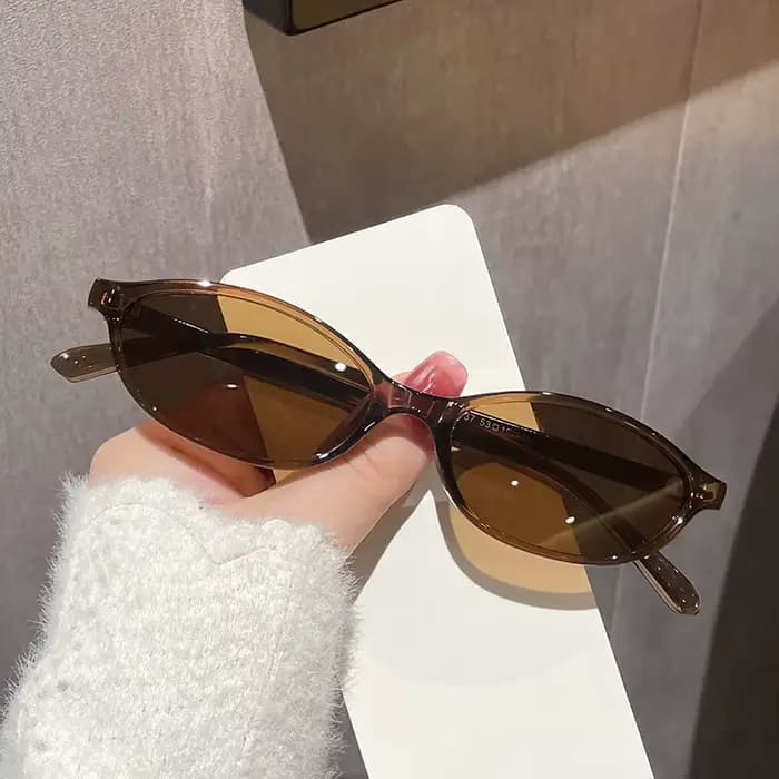 Lunettes de soleil marron léopard pour femmes