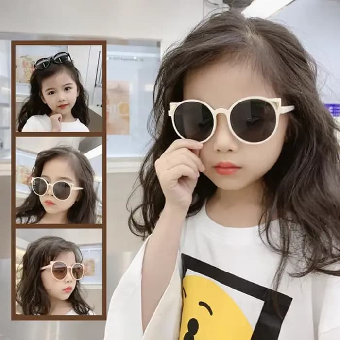 Lunettes de soleil avec oreilles d'animaux de dessin animé pour filles et garçons