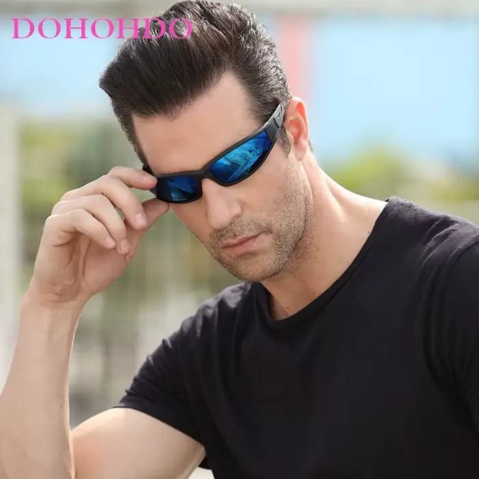 DOHOHDO marque Design hommes lunettes de soleil polarisées Vision nocturne mâle classique rétro conduite