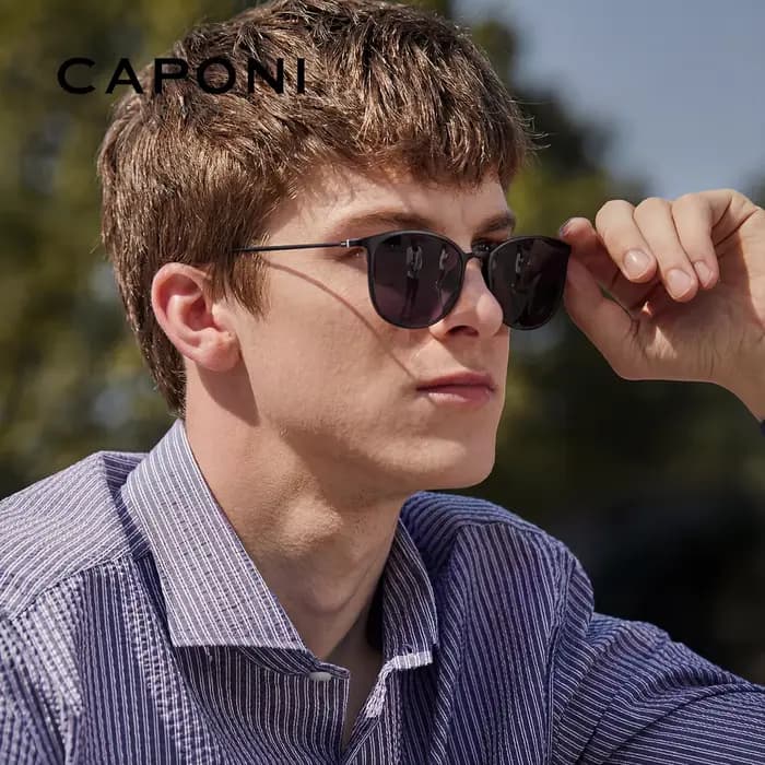 CAPONI ovale hommes lunettes de soleil photochromiques