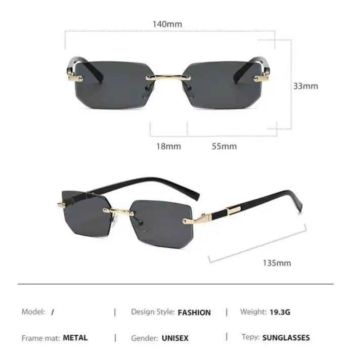 Lunettes de soleil tendance sans monture pour hommes et femmes