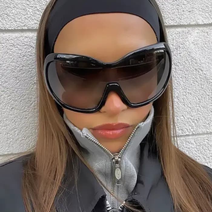 Lunettes de soleil surdimensionnées Y2K pour femmes et hommes