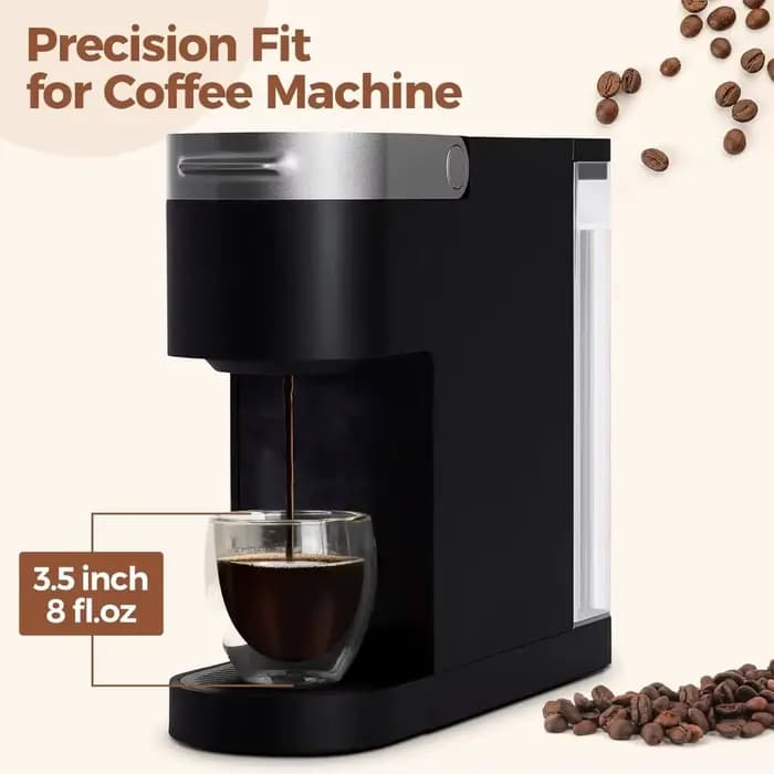 Lot de 6 tasses à café en verre transparent à double paroi de 60 ml/250 ml, parfaites pour expresso, cappuccino, latte, Americano, sachet de thé