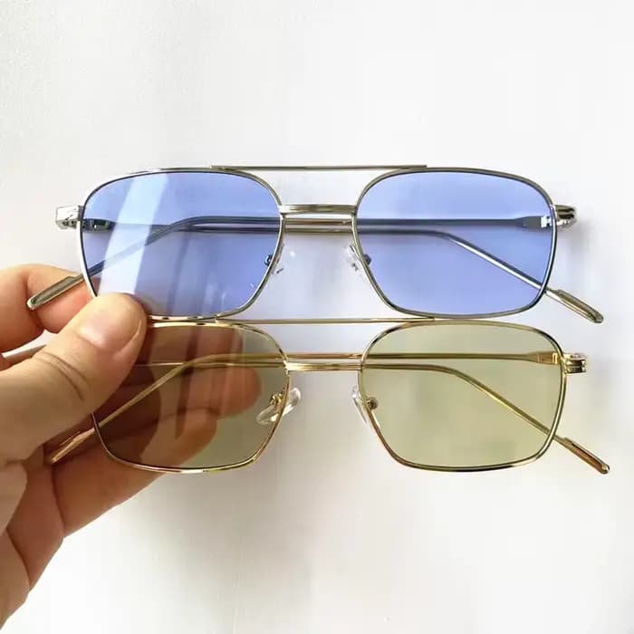 Lunettes de soleil unisexes à Double faisceau