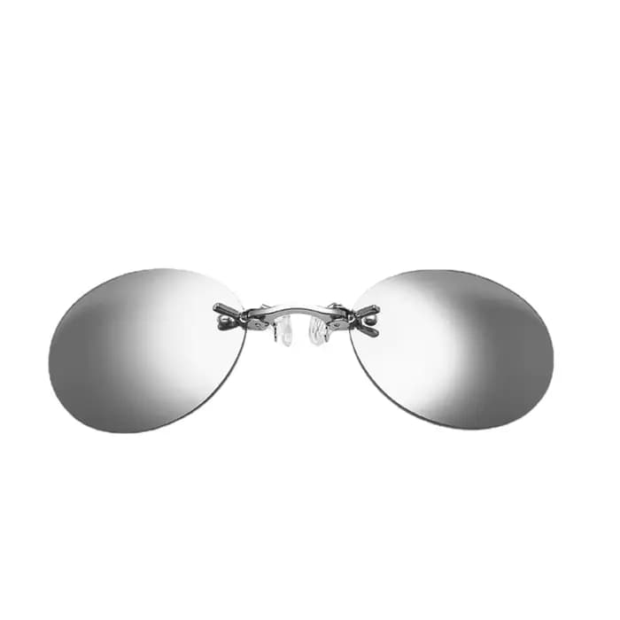Lunettes de soleil rondes sans bords pour hommes