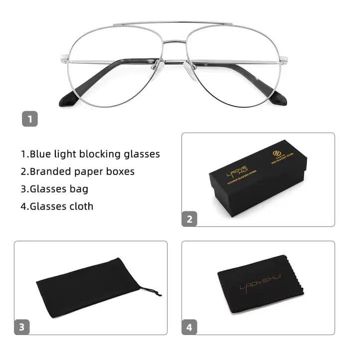 Lunettes pilote hommes tendance Film bleu