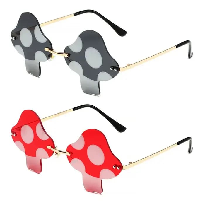 Lunettes de soleil sans monture irrégulières pour femmes