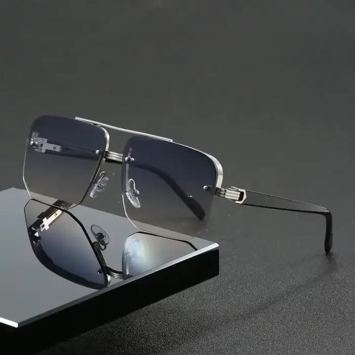 Lunettes De soleil aviateur à la mode pour hommes et femmes rétro Double pont métal conduite UV400