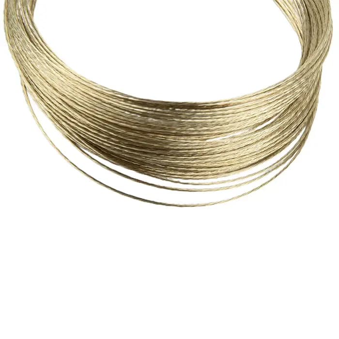 Fil de tressage en verre doré de 22 m de long pour la découpe et le retrait automobile, rouleau de pare-brise en acier de 0,8 mm d'épaisseur