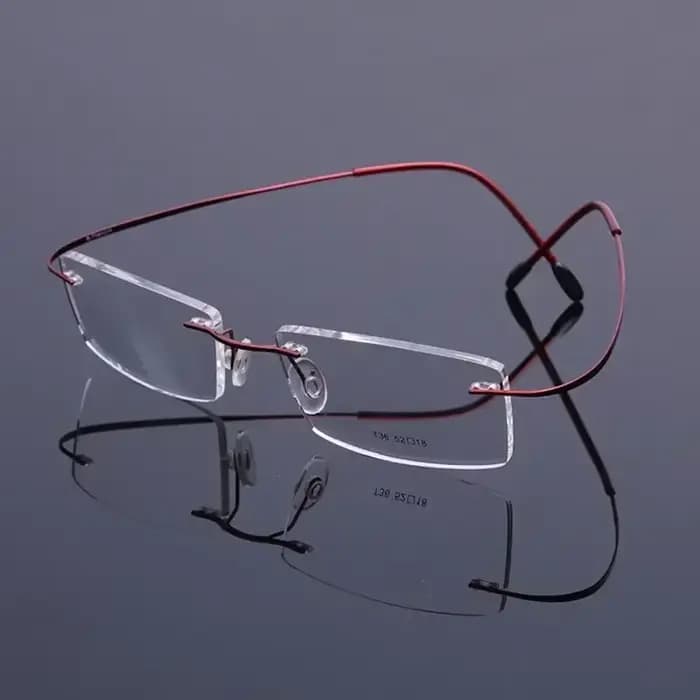 Lunettes de lecture sans cadre en titane pour hommes et femmes