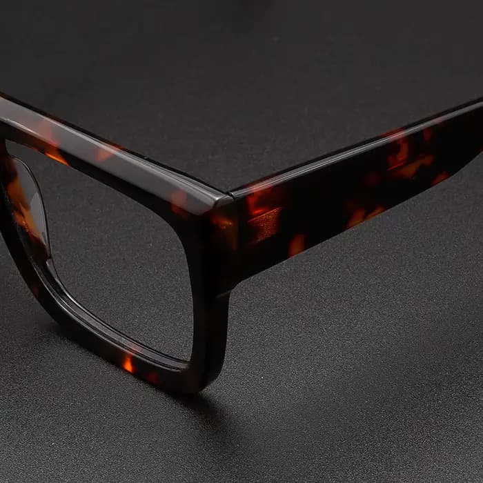 Lunettes de soleil rectangulaires optiques rétro pour hommes