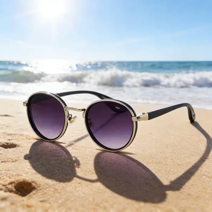 Lunettes de soleil rondes vintage pour hommes