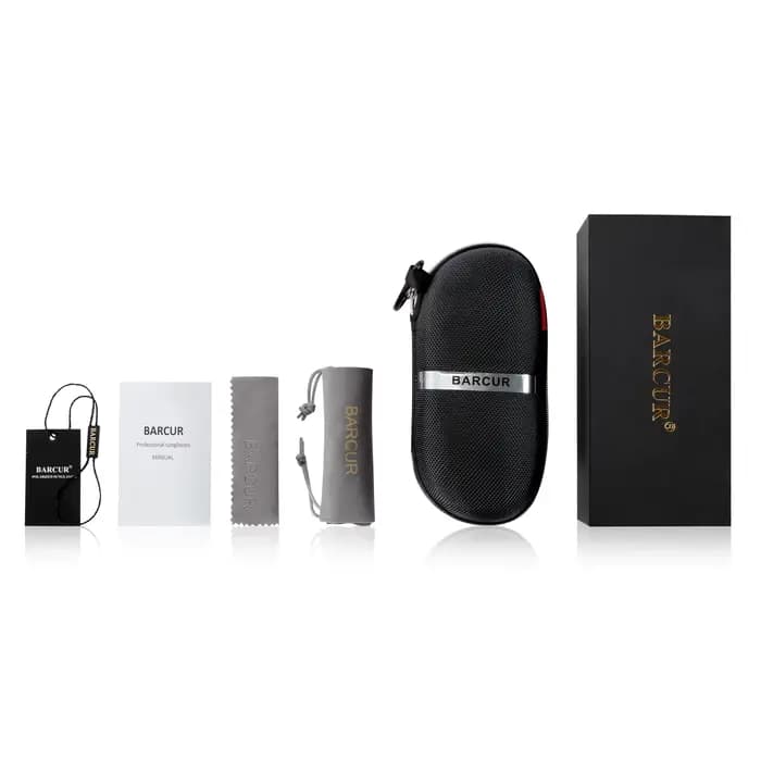 BARCUR aluminium magnésium carré lunettes de soleil hommes