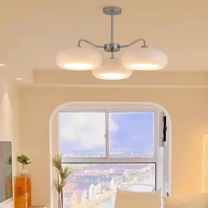 Lustre de plafond en verre orange vintage, lustre de salon facilement Kevin pour chambre à coucher, décor de restaurant, lampe de face de salle à manger française
