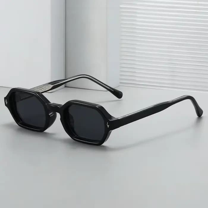 Lunettes de soleil transparentes carrées vintage punk simples pour hommes et femmes