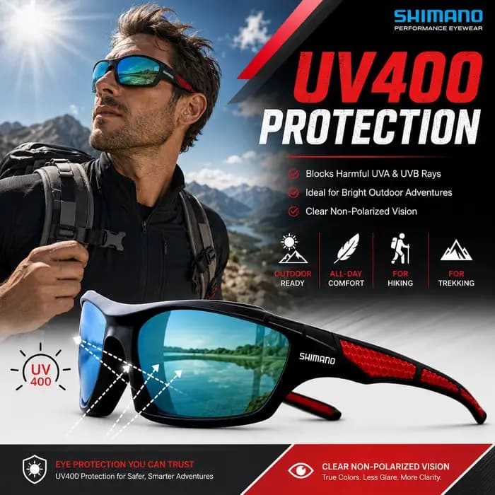 Lunettes de soleil Shimano UV400 pour le cyclisme