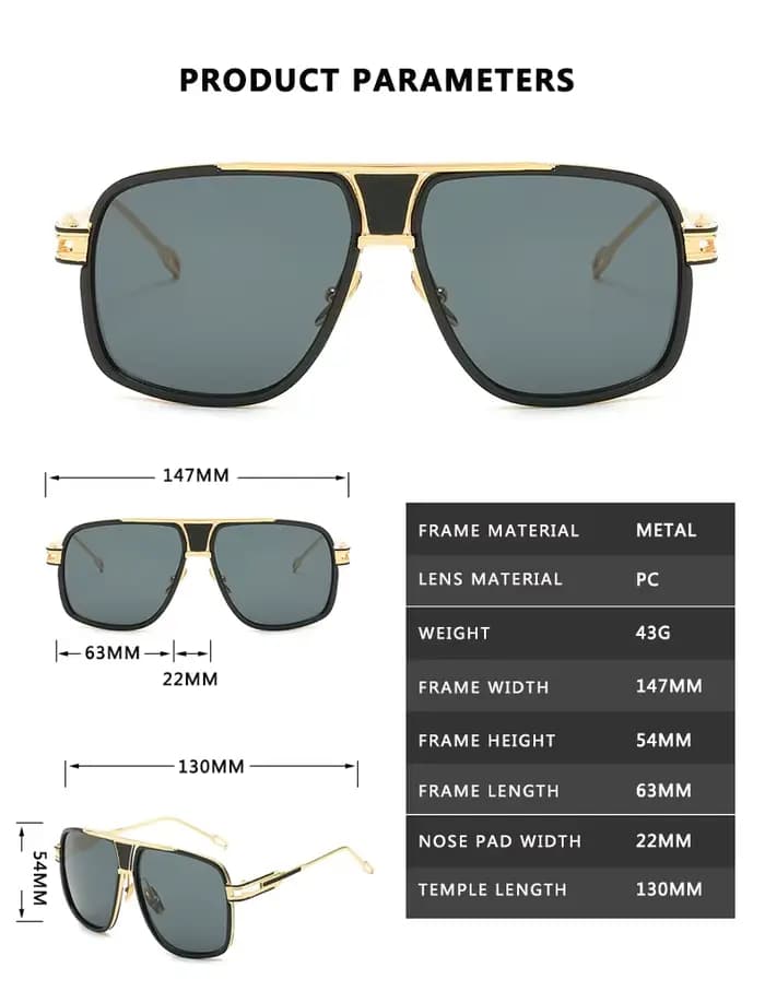 Lunettes de soleil miroir rétro vintage pour hommes et femmes