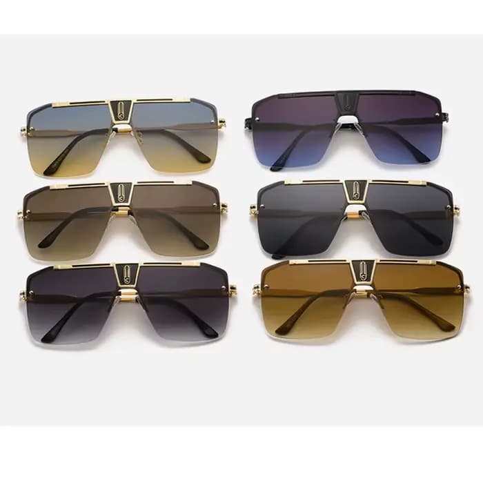 Lunettes de soleil carrées dégradées pour hommes et femmes 2026 – Design vintage tendance