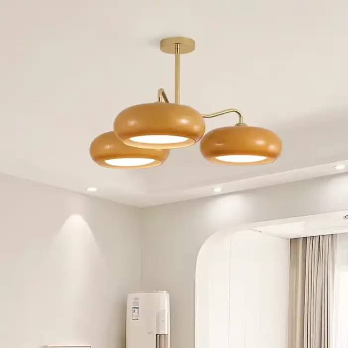 Lustre de plafond en verre orange vintage, lustre de salon facilement Kevin pour chambre à coucher, décor de restaurant, lampe de face de salle à manger française