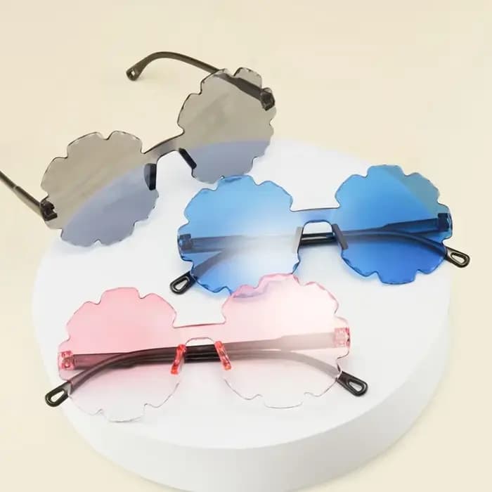 Filles garçons mignon fleur dessin animé lunettes de soleil en plein air Protection solaire enfants belles Vintage