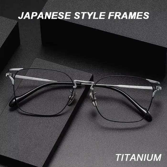Grandes montures de lunettes en titane pour hommes