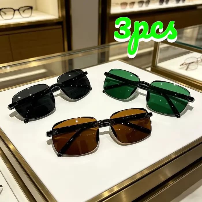 1/3 paires de lunettes décoratives multicolores unisexes pour la conduite et les activités de plein air