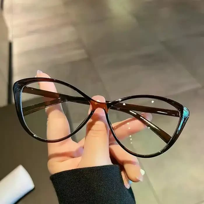 Lunettes de vue sans dioptrie tendance, design rétro œil de chat pour hommes et femmes