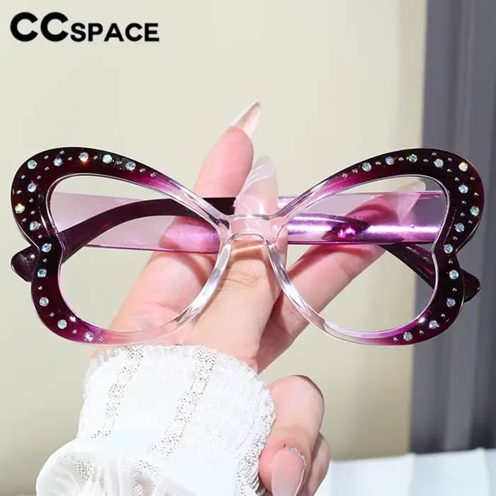 Papillon diamant réglage lunettes femmes mode