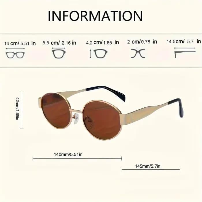 Lunettes de soleil ovales pour femmes et hommes
