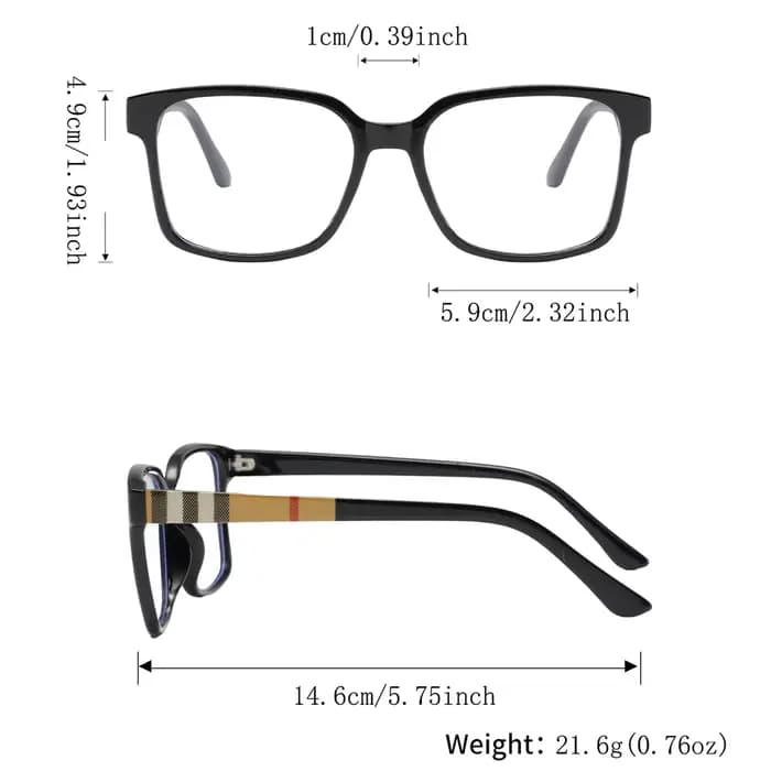 1 paire de lunettes carrées en plastique pour hommes, simples et artistiques, de style universitaire, uniques et polyvalentes, décontractées et relaxantes, avec une ambiance décontractée, lunettes san
