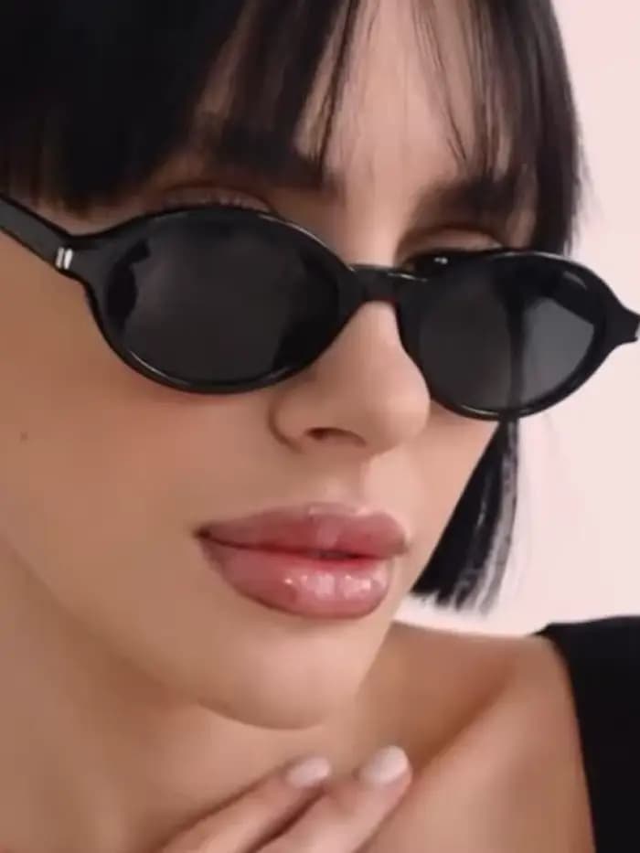 Lunettes de soleil ovales vintage pour femme