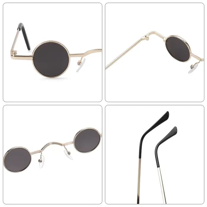 Petites lunettes de soleil rondes pour femmes et hommes