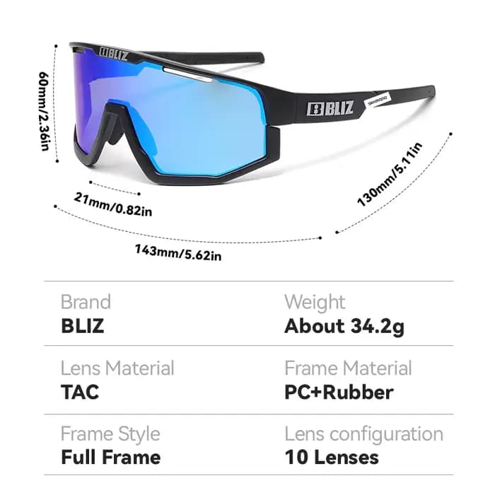 Lunettes de cyclisme photochromiques B BLIZ pour hommes