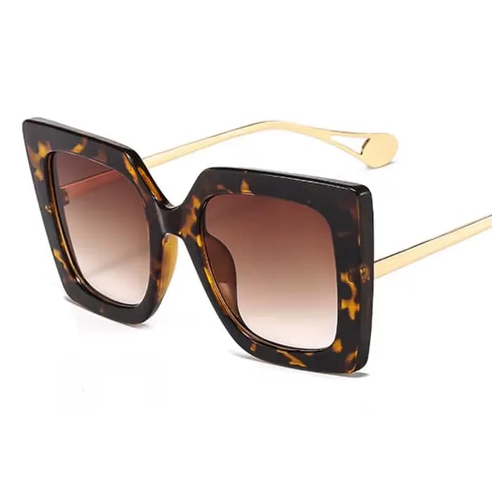 Lunettes carrées noires pour femmes, surdimensionnées, monture transparente, à la mode, collection 2021