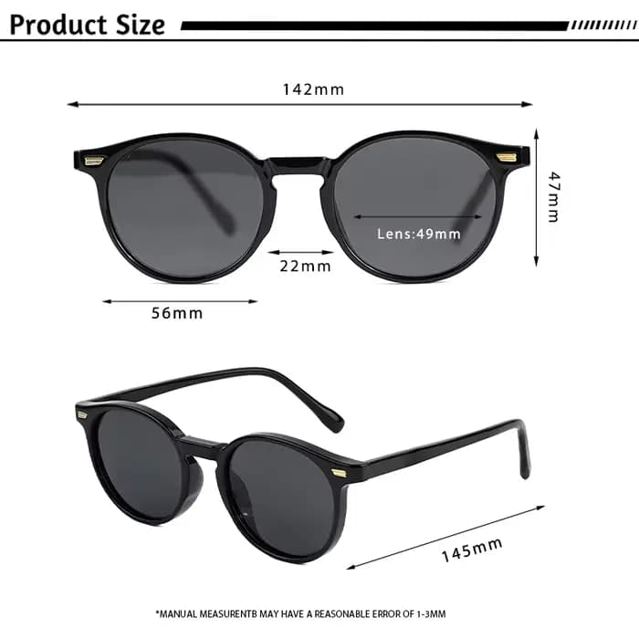 HBK mode lunettes De Soleil polarisées hommes rond TR90 cadre
