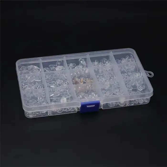 150 paires/boîte de plaquettes de nez en silicone antidérapantes à visser pour lunettes