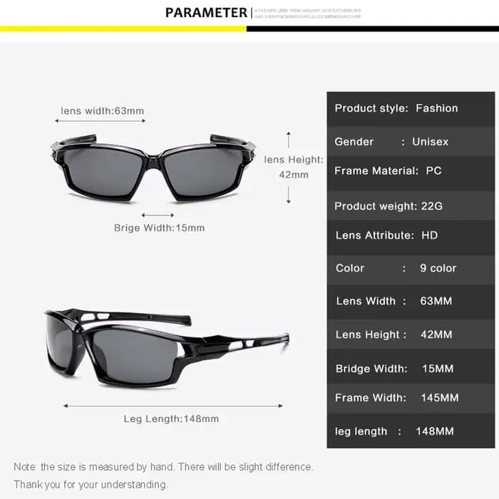 Lunettes de soleil polarisées tendance pour le cyclisme