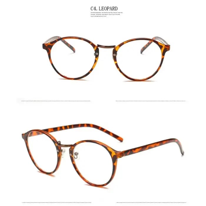 Lunettes pour femmes, monture ronde vintage transparente