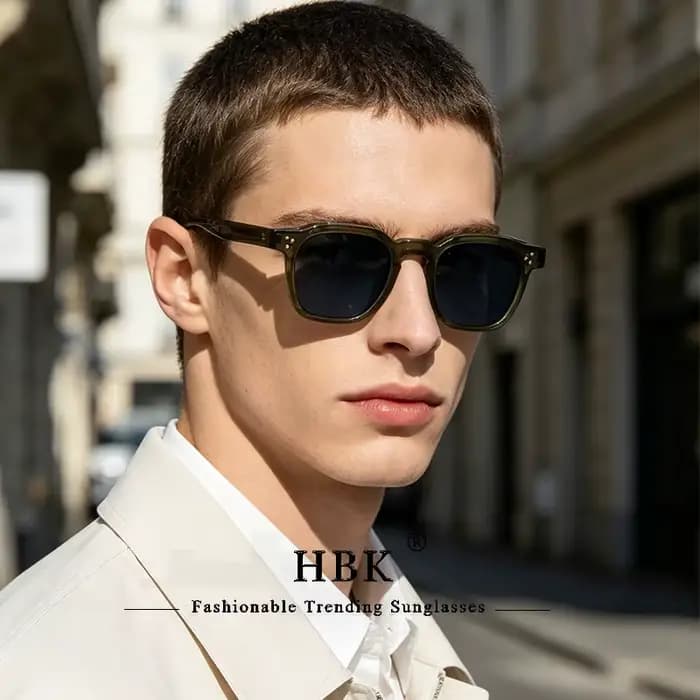Lunettes de soleil carrées rétro pour hommes et femmes