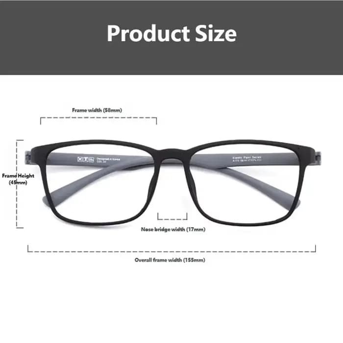 Lunettes carrées surdimensionnées pour grand visage TR90