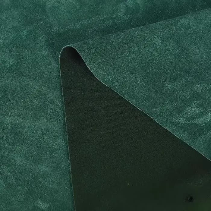 Tissu de couche d'air en daim vert, un mètre d'épaisseur, tissus d'ameublement en velours doux et extensible brossé, matériel de décoration pour meubles de luxe