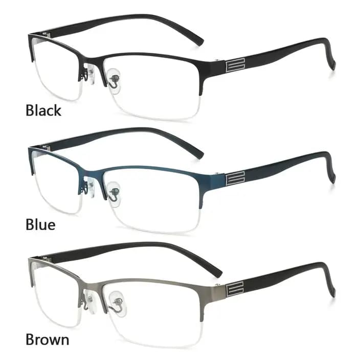 Lunettes de Myopie Vintage à Monture Carrée pour Homme, Protection des Yeux Ultra Légères, Soins de la Vision, 100 ~ 600 Dioptrie, Verre de Lecture
