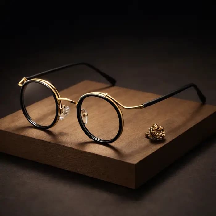Monture de lunettes de luxe rétro de marque