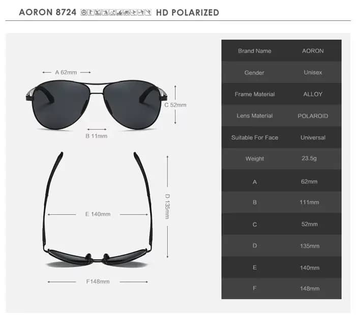 Lunettes de soleil polarisées pour hommes